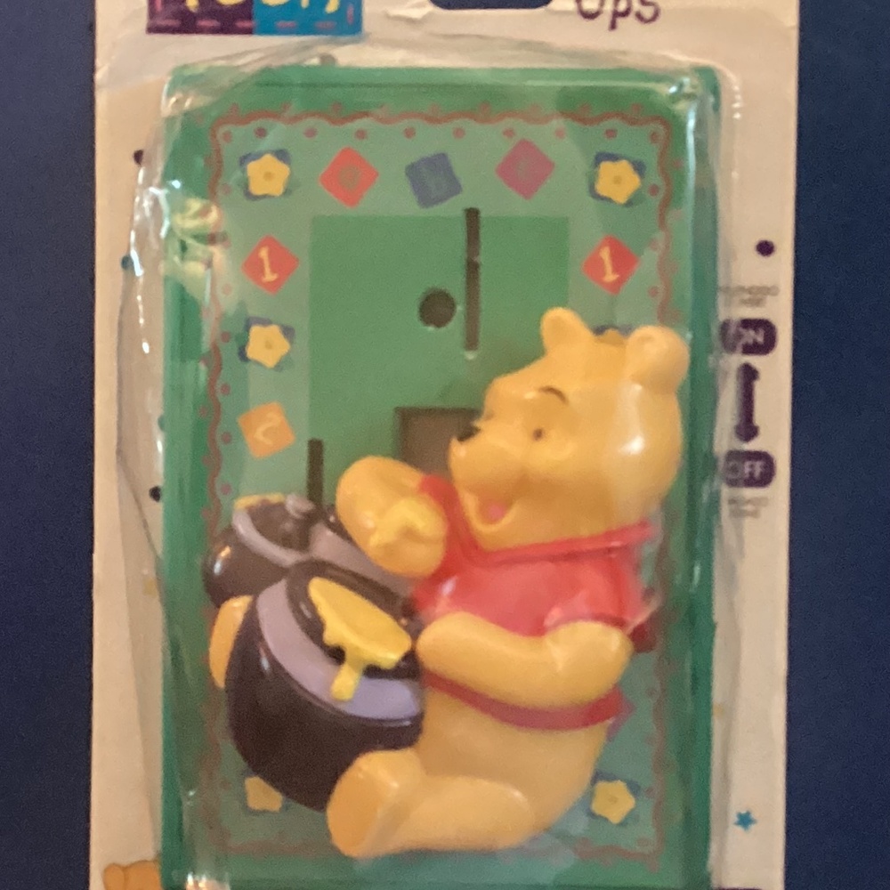 Light Switch Wall Plate CoverWinnie the Pooh New 3D  Up-ON Down-OFF Nursery Kids